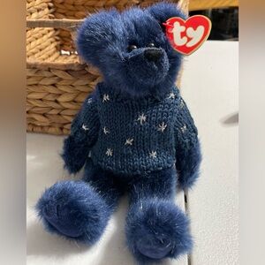 Ty Attic Treasures Orion Blue Bear – Vintage 1993 – With Tags Collectible Plush